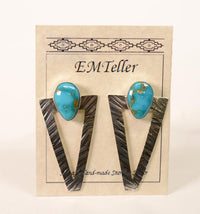 Navajo Earrings - Sterling Silver by Everett and Mary C. Teller