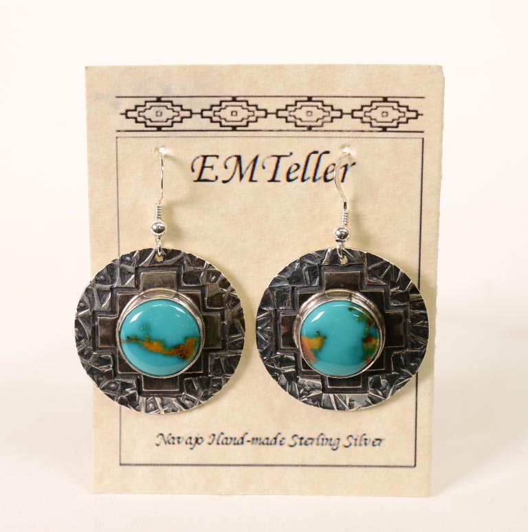 Navajo Earrings - Sterling Silver by Everett and Mary C. Teller