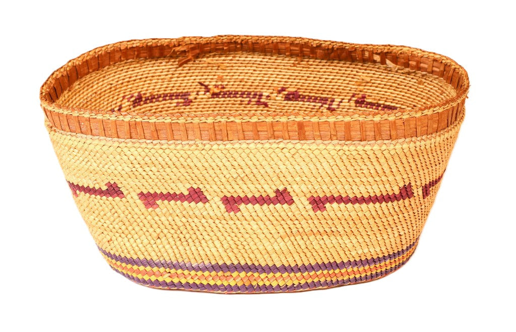 Handsome Nootka Indian Oval Basket without lid by Frances Williams (1919 - 1996)