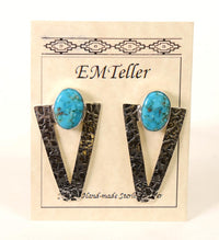 Navajo Earrings - Sterling Silver by Everett and Mary C. Teller