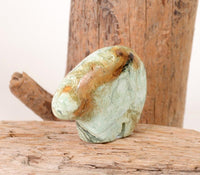 Zuni or Navajo Medicine Fetish Green and Brown Marble Bear