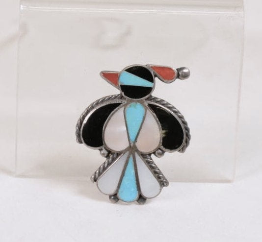 Navajo Inlay Thunderbird Pin