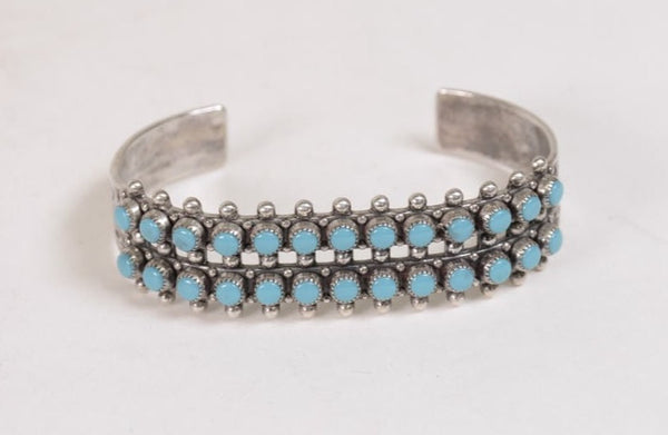 Zuni Sterling Silver and Turquoise Bracelet