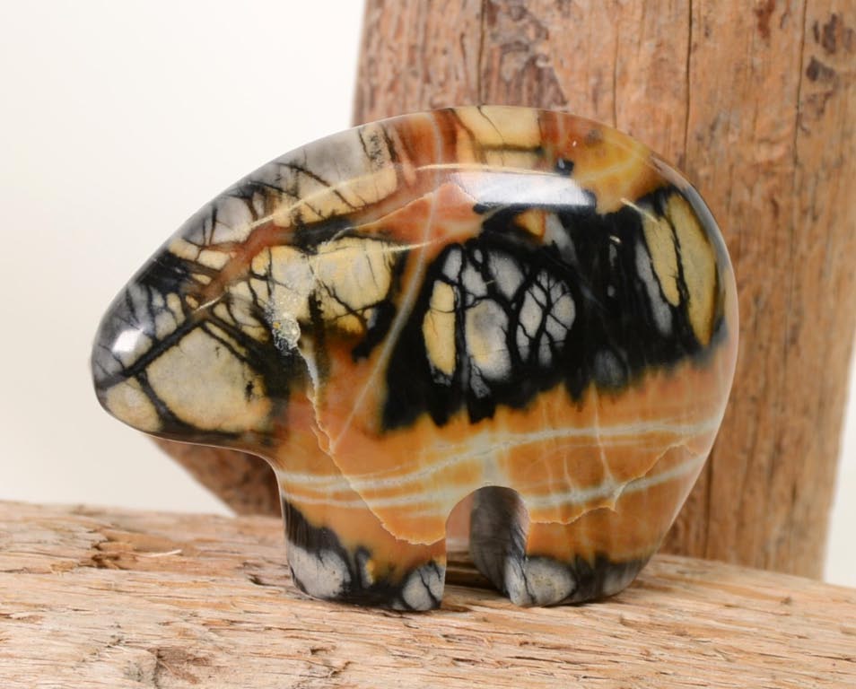 Zuni or Navajo Picasso Marble Medicine Bear Fetish