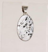 Navajo White Buffalo Oval Pendant