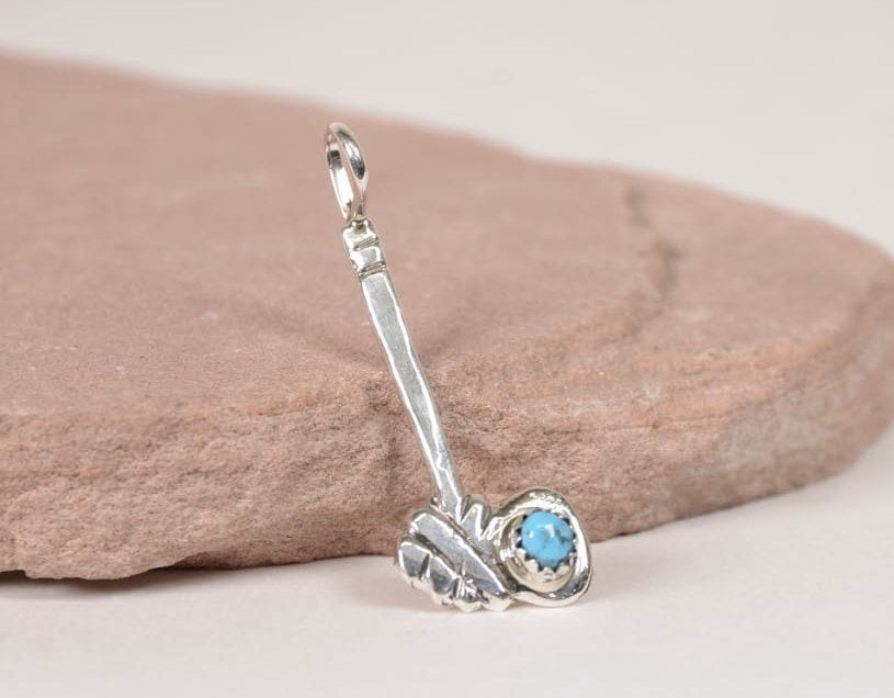 Navajo Silver (Golf) Club with turquoise Pendant by Pauline Nelson