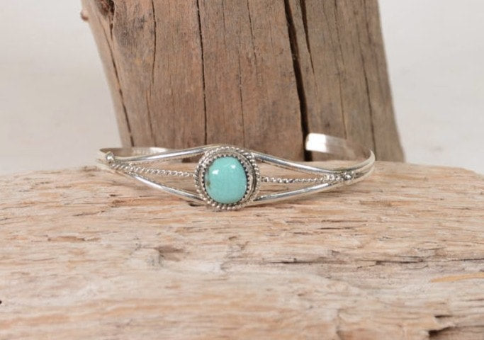 Navajo Sterling Silver Bracelet By Esther White