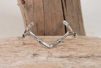 Navajo Sterling Silver V Bracelet By Tyrone Castillo