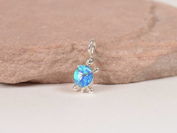 Navajo Silver Overlay Stone Turtle Pendant