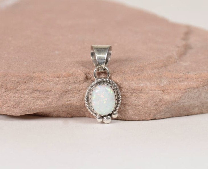 Opal Pendant in Sterling Silver