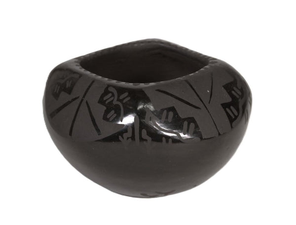 Santa Clara Pueblo Black on Black Pot by Marie Sisneros