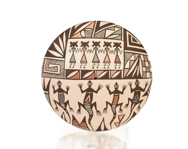 Acoma NM Seed Jar with Turtles and Maidens by Sharon Lewis
