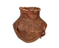 Apache Tus Water Jar - Twined Basket with Pitch
