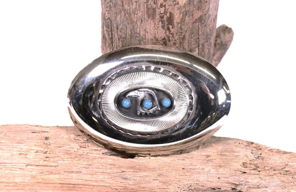 Southwestern Silver Plated Buckle - Estate Jewelry