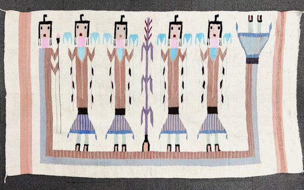 Large Mexican Rug / Blanket: Copy of Navajo Yei Rug