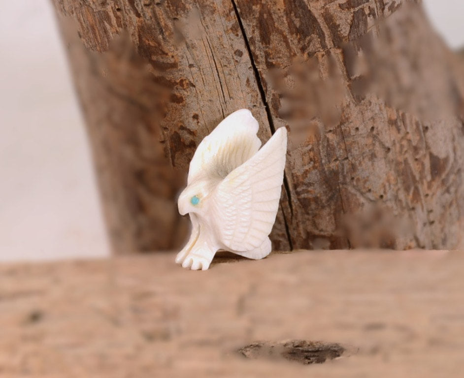 Zuni Antler Eagle Fetish by Herbert Hustito