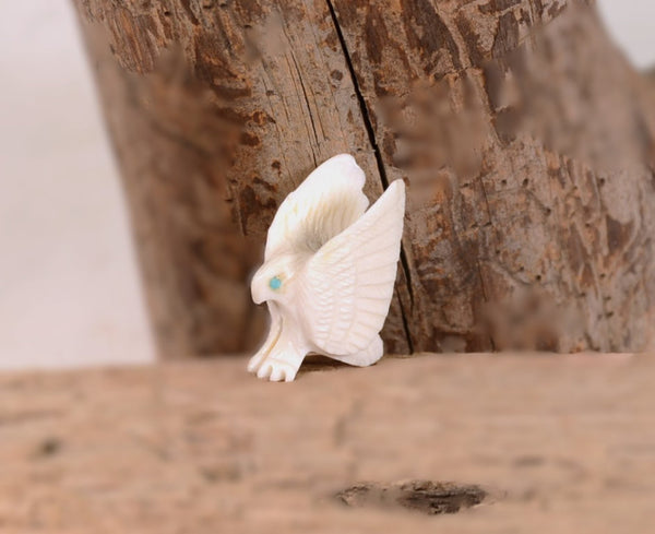 Zuni Antler Eagle Fetish by Herbert Hustito