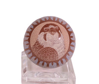 Santa Clara Pueblo Miniature Peregrine Falcon Pottery By Gregory M. Lonewolf