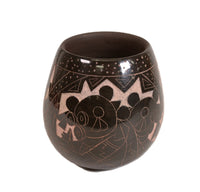 Acoma / Hopi Carved and Painted Blackware by Ergil Vallo, Sr.  (1959-2005) "Dalawepi"