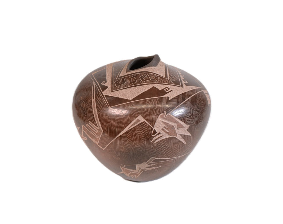 Santa Clara Pueblo Pottery "Bison"  By Dusty Naranjo