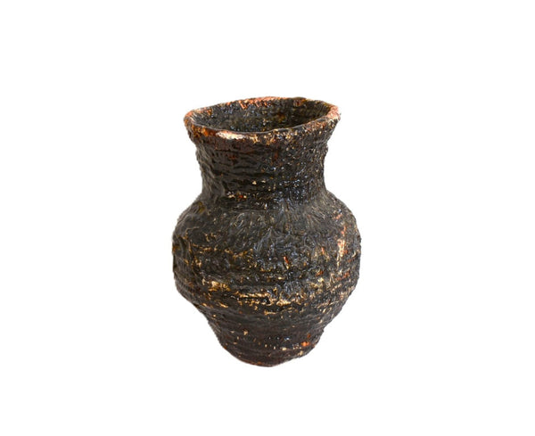 Antique Apache Basketry; Pine Pitched Water Jar