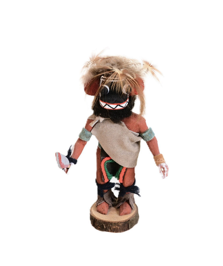 Hopi Kachina- Ogre with Knife Signed "E Jackson Hopi"
