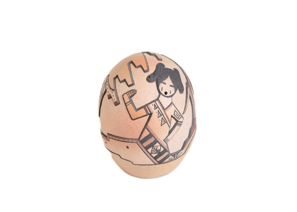 Hopi Pueblo Carved Seed Jar  Eggshaped Pottery by Loren H. Nampeyo