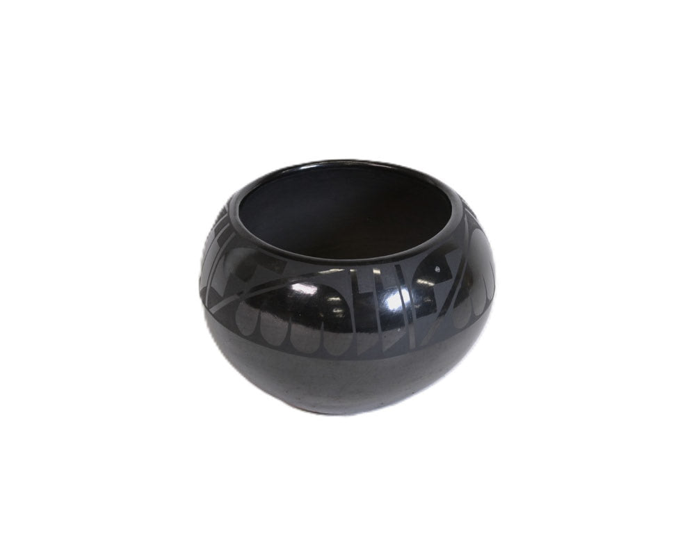 San Ildefonso Black on Black pottery jar by Margaret Lou Gutierrez