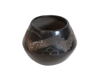 San Ildefonso Pueblo Black Pottery; Avaynu Motif