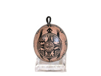 Acoma Gourd Art - Egg shaped with turtle ornament with Mimbres Motif