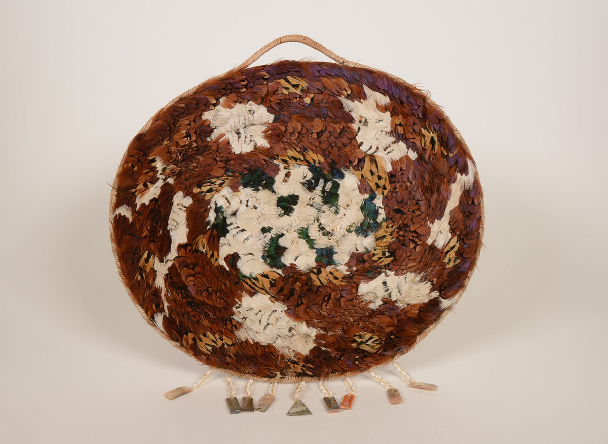 Large Pomo Feather basket