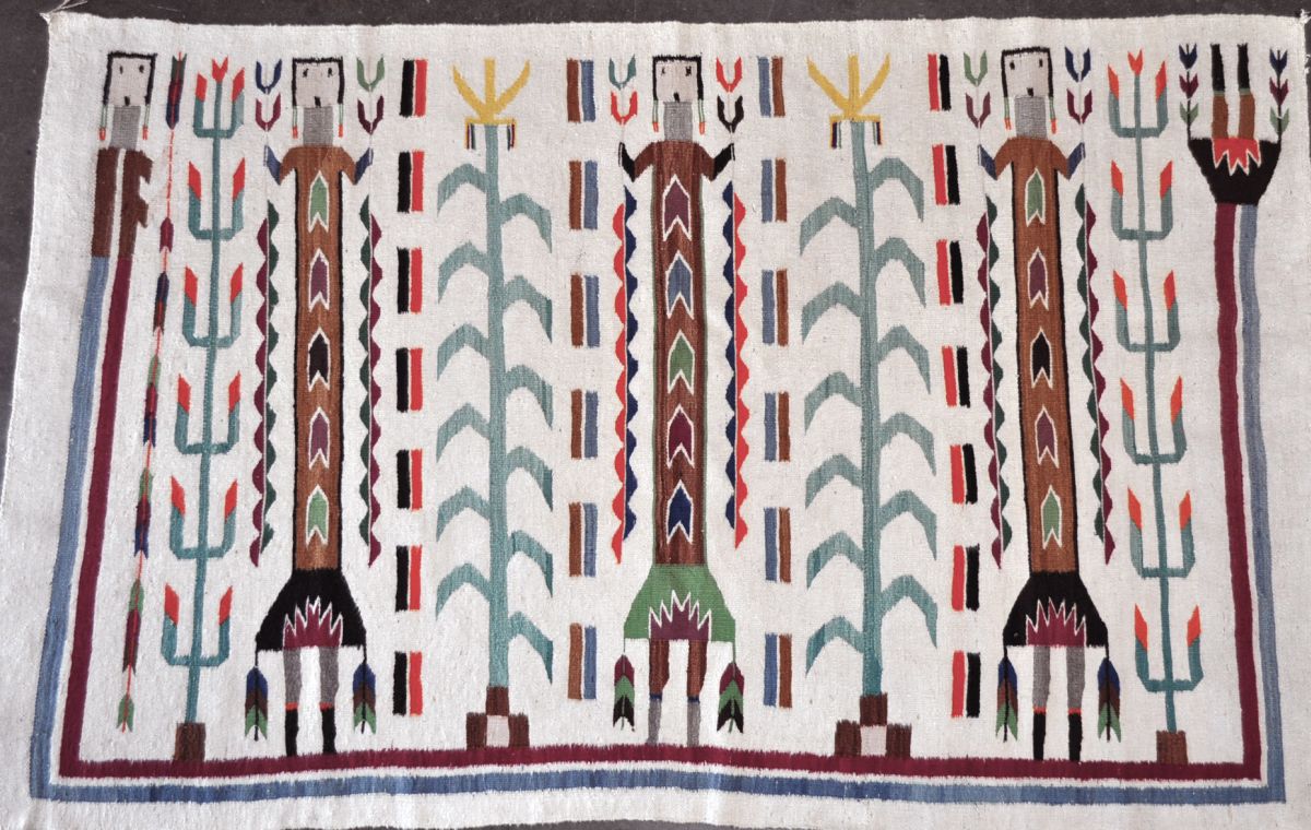 Large Navajo "Fred Harvey" Yei Rug