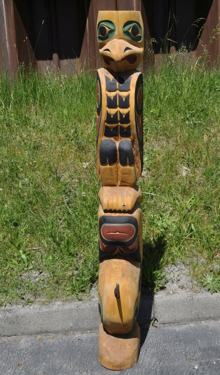 6ft Totem by Kevin Paul 1997 signed K Paul 97