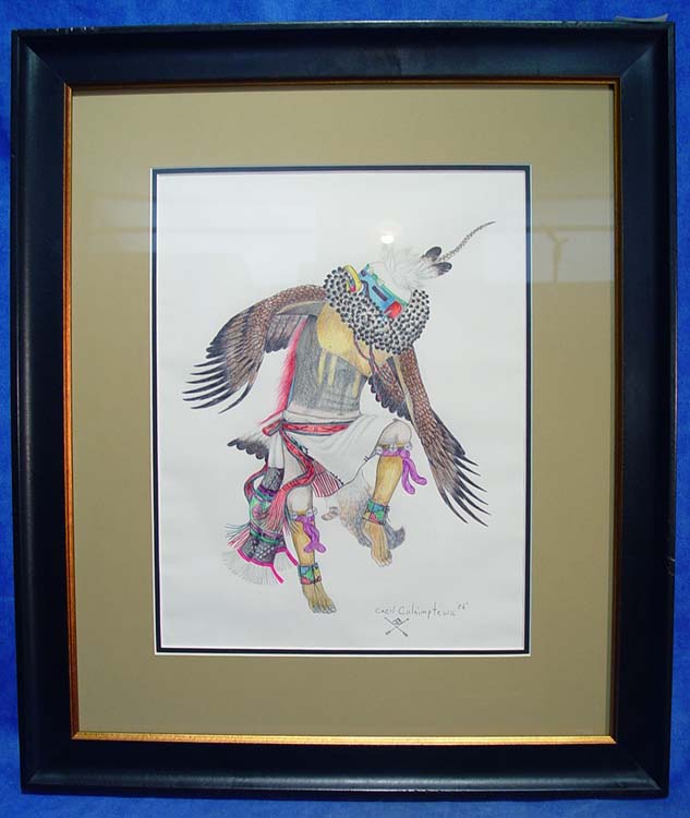 Colored Pencil drawing by master Hopi Artist Cecil Calnimptewa