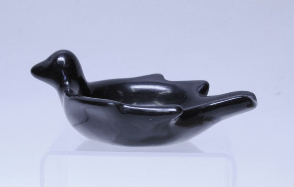 Santa Clara Pueblo Pottery Blackware Bird Dish