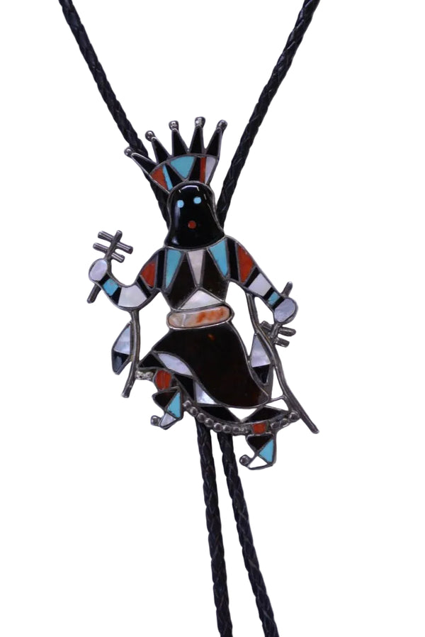 Zuni Bolo: Large Apache Gahn Dancer by Verna Lunasee