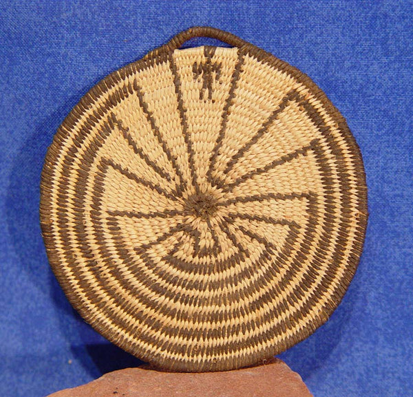 Super Fine Miniature Antique Pima Indian Man-In-The-Maze Basket