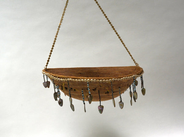 Pomo Treasure Basket with Shell Dangles