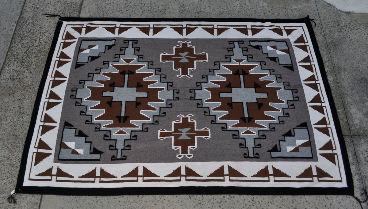 Navajo Rug Two Gray Hills by Jean Nez