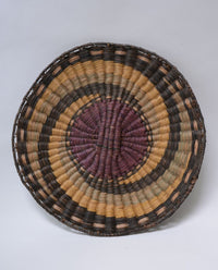 Hopi Wicker Basket, Bearded Kachina with Clouds, Third Mesa