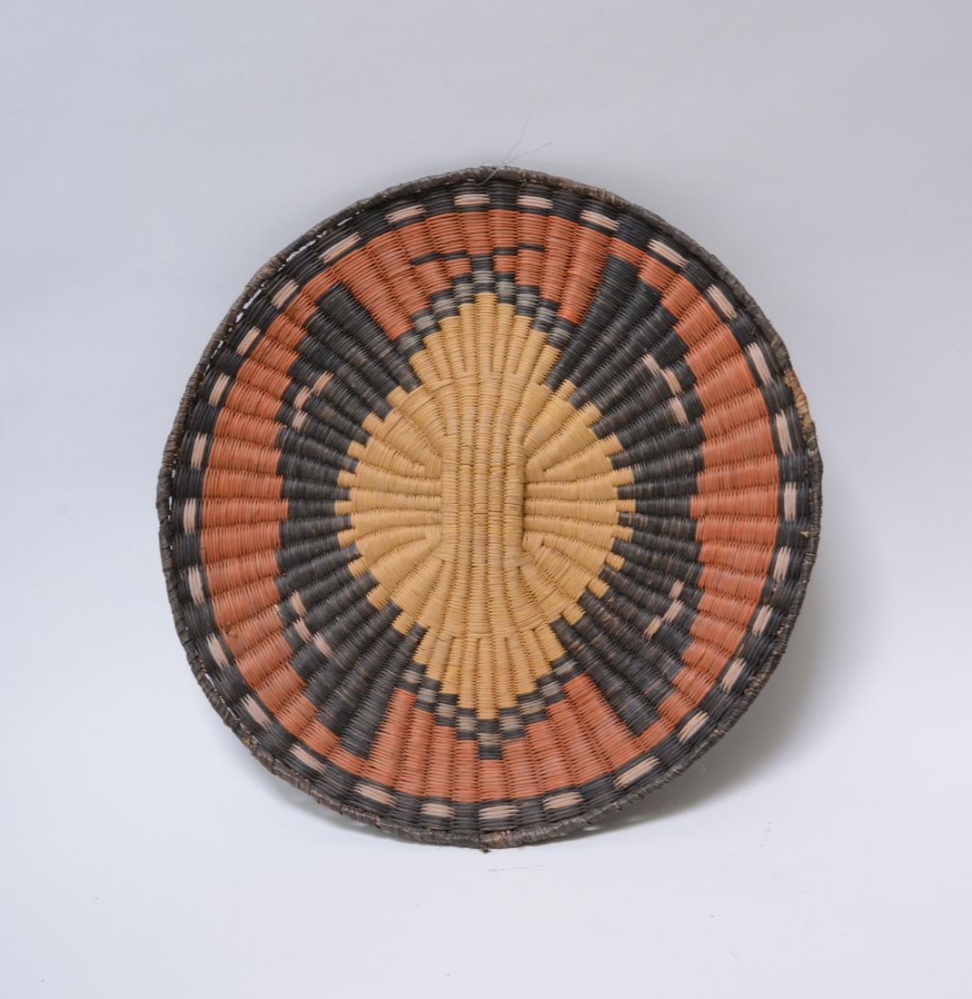 Wicker Basket, Butterfly; Hopi Indian, Third Mesa