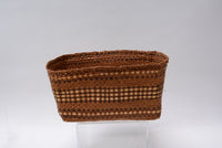Salish Rectangular Basket, possibly Lummi, with banded motif
