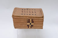 Thompson River Salish rectangular lidded basket