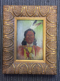 Ute Chief Oil Painting -By C. Altonburger (sic)