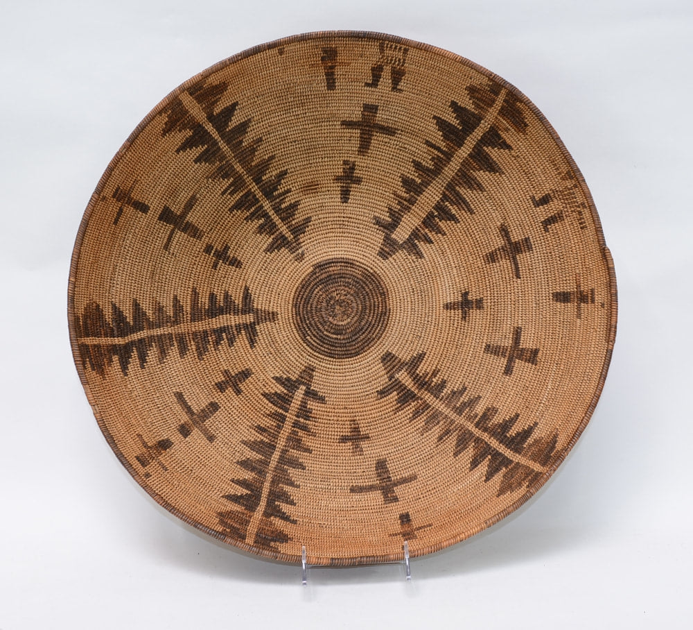 Very Large Apache Winnowing / Parching Basketry Tray