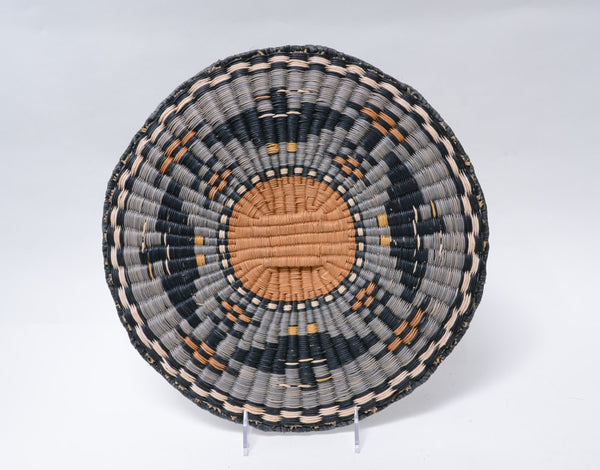 Antique Hopi Wicker Basketry Tray - Eagles