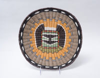Antique Hopi Wicker Basketry Tray - Crow Mother