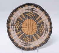 Antique Hopi Wicker Basketry Tray  - Cloud Motif