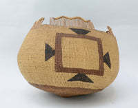 Fine Northern California Vintage Native Basketry    Very Large Karuk / Yurok Indian Basket