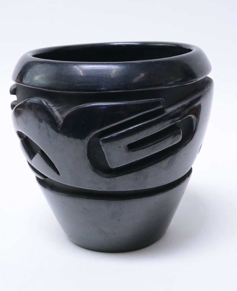 Santa Clara Pueblo Carved Black Pottery By Stella Chevarria
